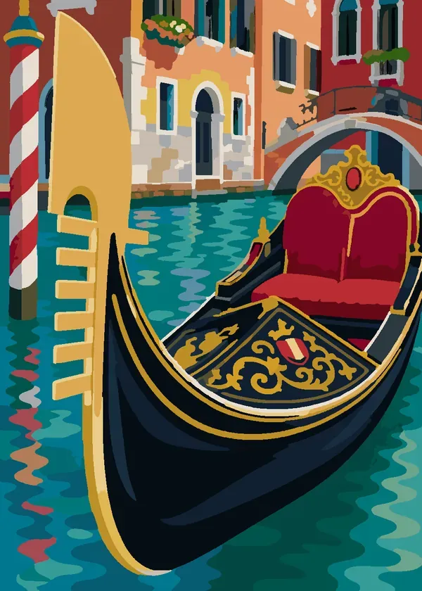 Finished painting: The serene canals of Venice